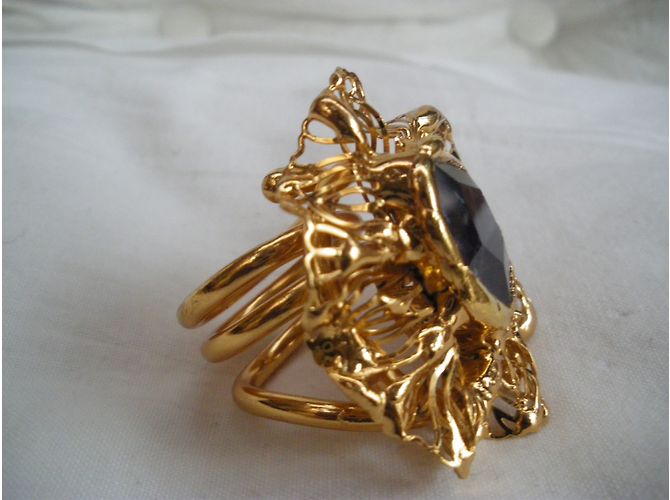 Autre Marque Anello in metallo dorato Taglia 58 D'oro - vista 3