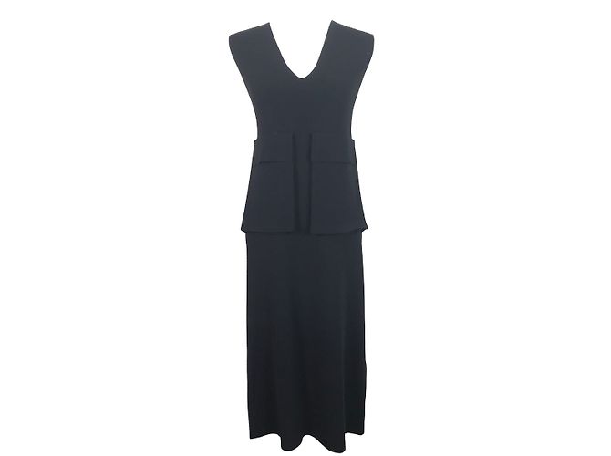 Vestido de jersey negro Céline de viscosa - vista 2