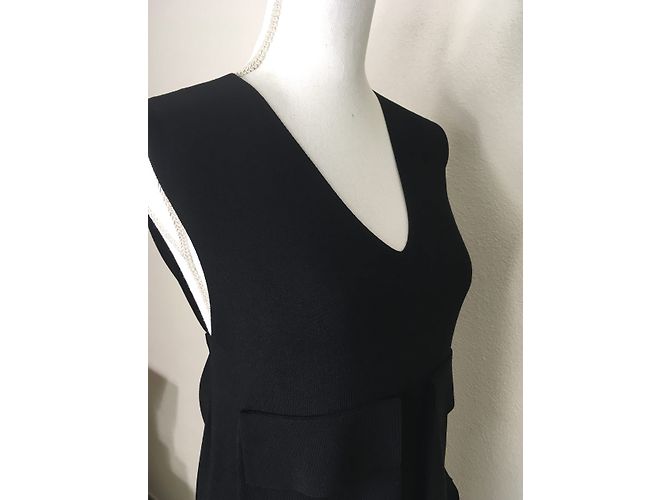 Vestido de jersey negro Céline de viscosa - vista 5