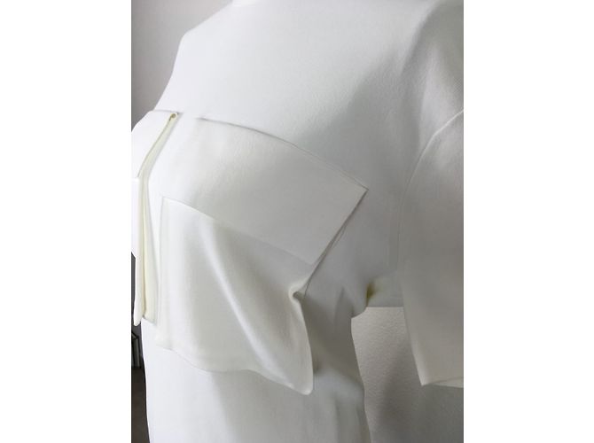 Camiseta Céline con bolsillo de parche blanca de algodón Blanco - vista 3