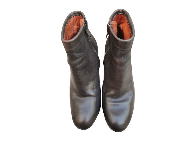 Botines Isabel Marant de piel marrón oscuro - vista 2