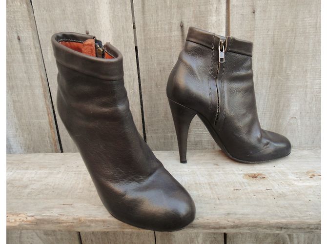 Botines Isabel Marant de piel marrón oscuro - vista 4