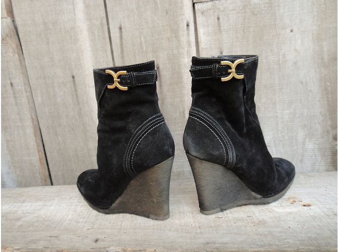Chloé Ankle Boots Black Deerskin - view 6