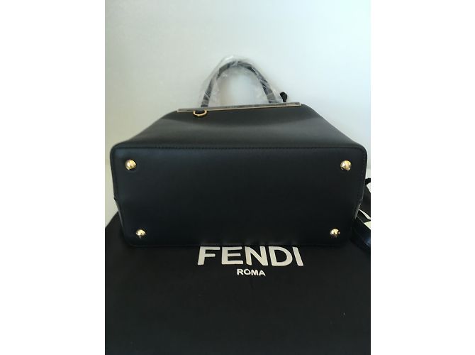 Borsa a mano Fendi 2 Jours in pelle nera Nero - vista 3