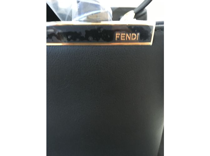 Borsa a mano Fendi 2 Jours in pelle nera Nero - vista 5