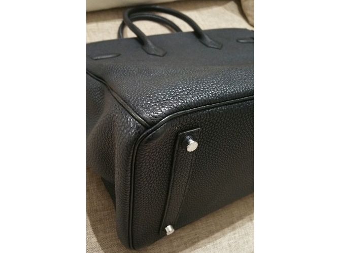 Hermès Birkin 35 PHW nero in pelle Togo - vista 9