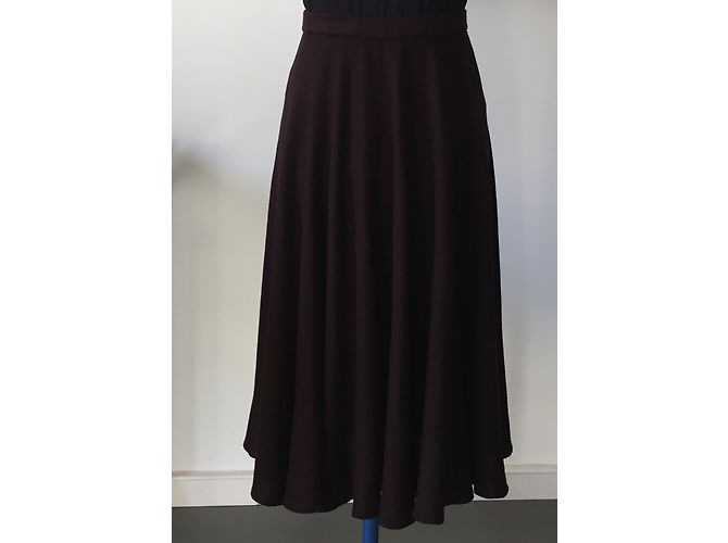 By Malene Birger Falda Sol Algodón Cachemira Rojo Oscuro Burdeos - vista 5
