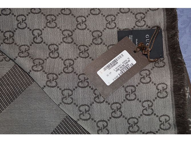 panno stola guccissima marrom novo - vista 5