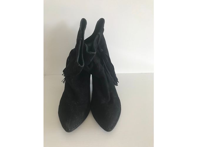 Fratelli Rosseti Botines con flecos Fratelli Rossetti de piel negra Negro - vista 2
