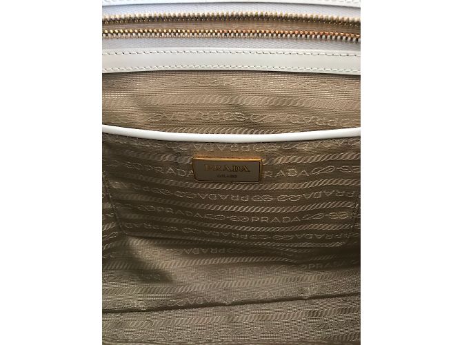 Borsa Prada Bauletto Bianca in Vernice Bianco - vista 6