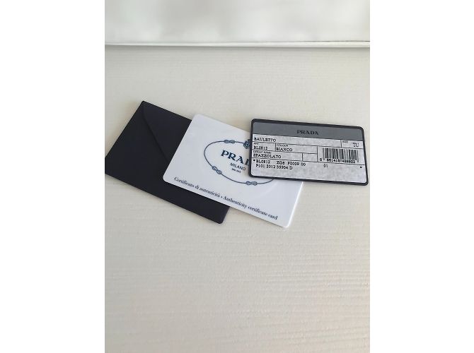 Borsa Prada Bauletto Bianca in Vernice Bianco - vista 7