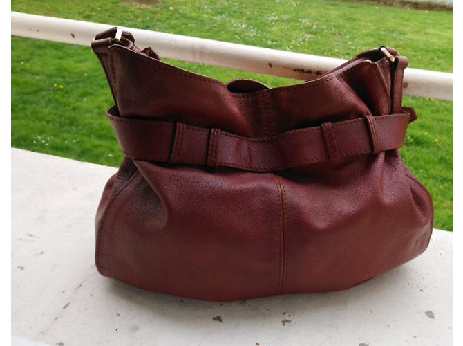 Borsa Burberry in pelle di vitello granulata marrone Marrone chiaro - vista 2