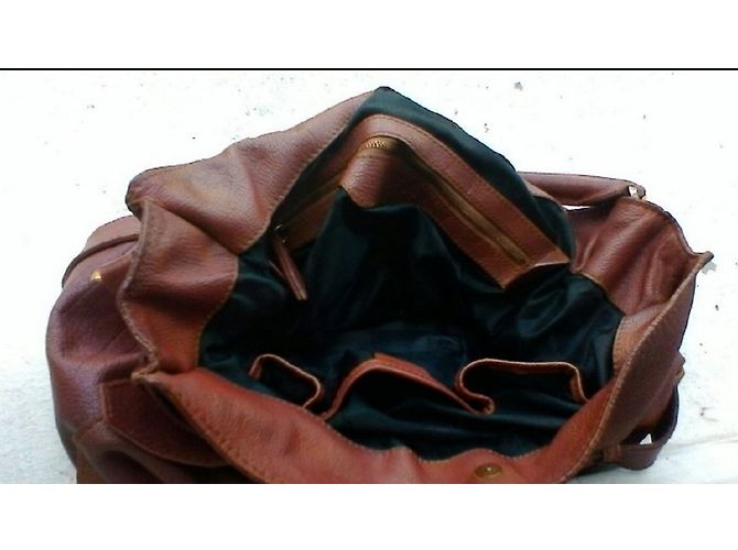 Borsa Burberry in pelle di vitello granulata marrone Marrone chiaro - vista 4
