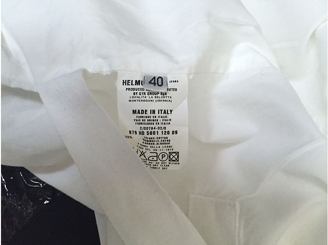 Giacca in gabardine di cotone bianca Helmut Lang Bianco - vista 7