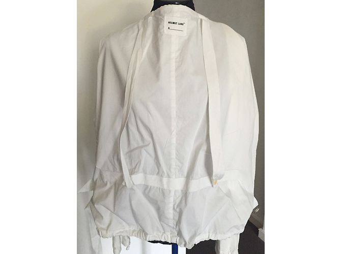 Giacca in gabardine di cotone bianca Helmut Lang Bianco - vista 8