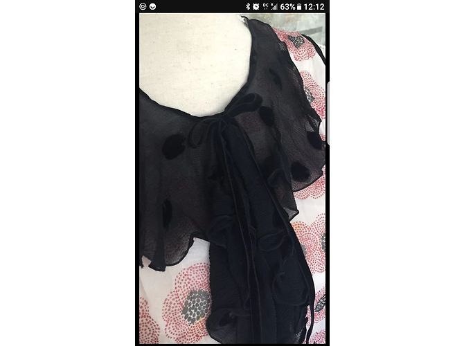 Top Louis Vuitton Nero e Corallo Multicolore - vista 3