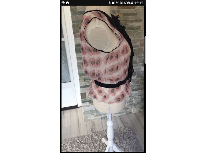 Top Louis Vuitton Nero e Corallo Multicolore - vista 4