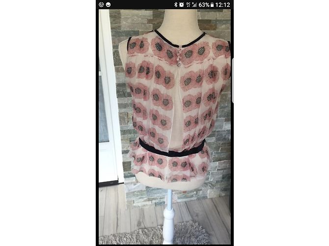Top Louis Vuitton Nero e Corallo Multicolore - vista 5