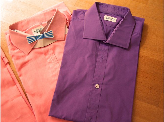 Autre Marque Camicia HALARY in cotone corallo - vista 10