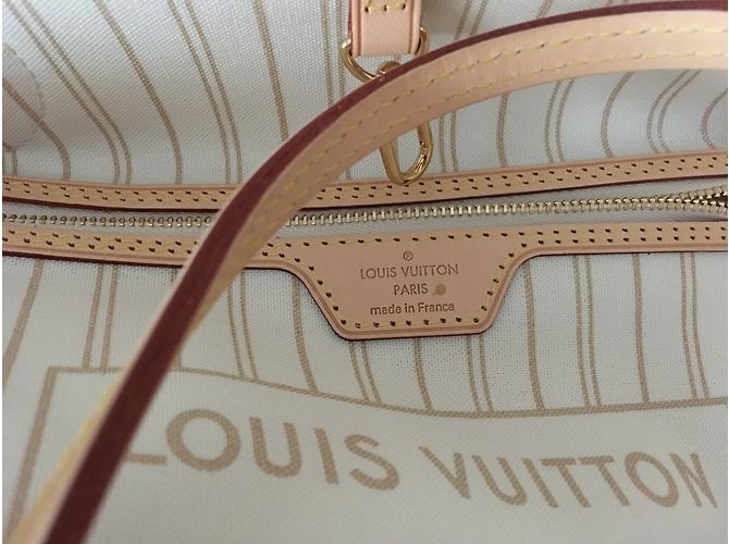 Louis Vuitton Neverfull MM Toile Damier Azur Beige - vista 8
