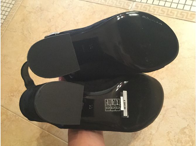 Sandali Alexander Wang in scamosciato nero con tacco 8cm - vista 4