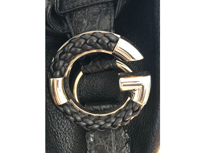 Borsa a tracolla Gucci in pelle nera Nero - vista 3