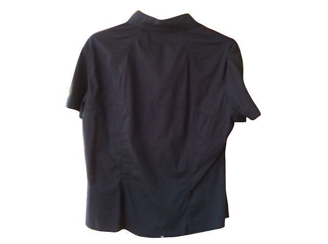 Camicia Claude Montana Nera in Cotone Nero - vista 2