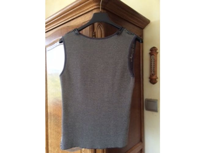 Autre Marque Giacca Tricot Chic Blu Navy in Viscosa - vista 4