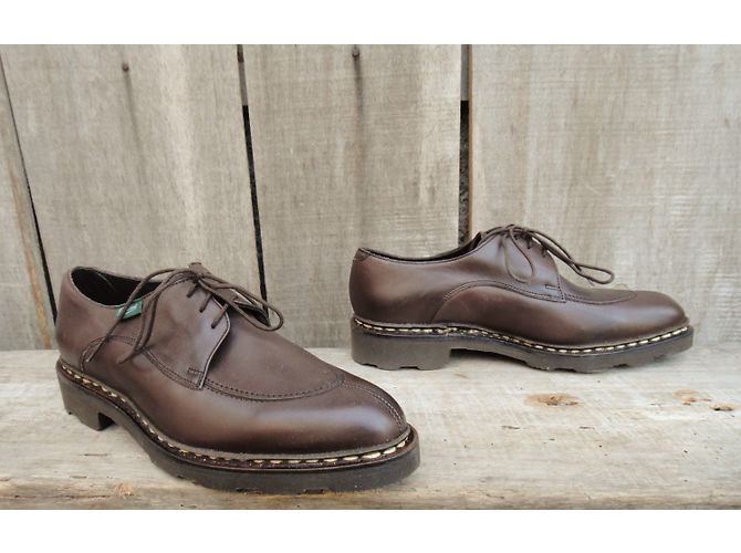 Derbies Paraboot en cuir marron - vue 4