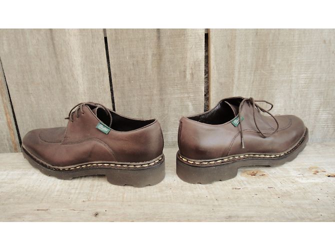 Derbies Paraboot en cuir marron - vue 6