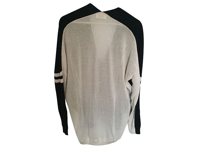 Eleven Paris Strickjacke aus Baumwolle schwarz weiß - Ansicht 2