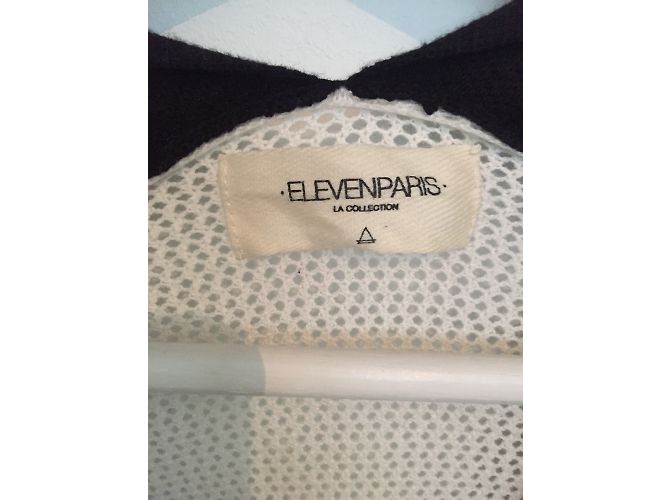 Eleven Paris Strickjacke aus Baumwolle schwarz weiß - Ansicht 3