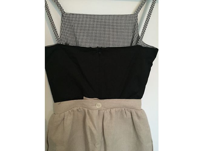Vestido Carven estampado vichy de algodón y lino - vista 5