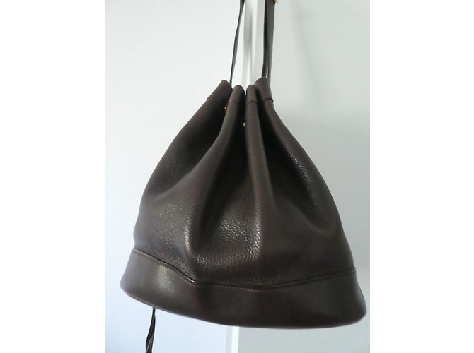 Bolso tipo saco Hermès Market cuero marrón oscuro - vista 3