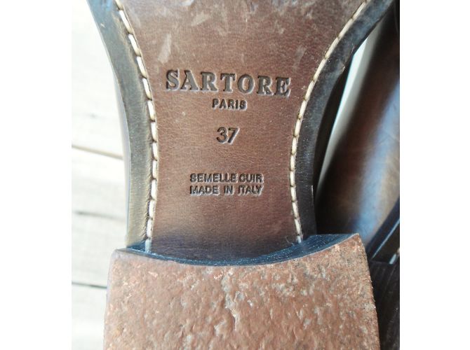 Botas de montar Sartore en piel marrón Castaño - vista 9