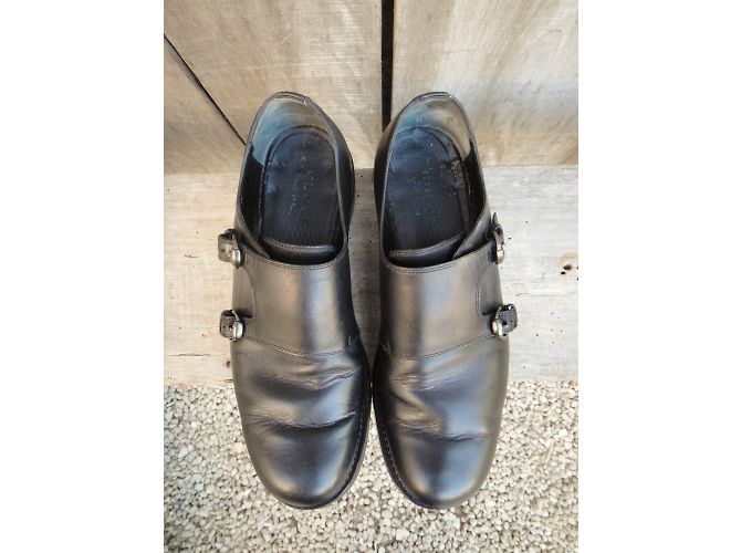 Gucci Zapatos Double Monk Strap de Cuero Negro - vista 8