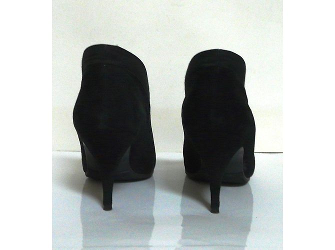 Autre Marque Décolleté René Caty in scamosciato e grosgrain neri Nero - vista 3
