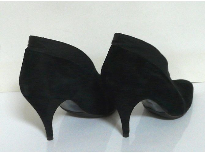 Autre Marque Décolleté René Caty in scamosciato e grosgrain neri Nero - vista 4