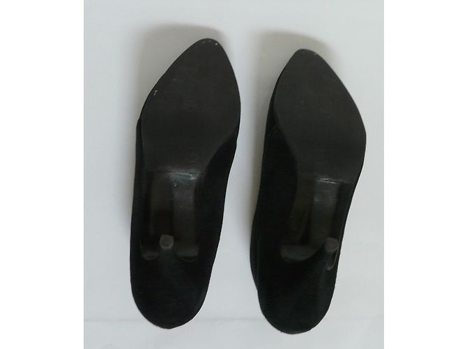 Autre Marque Décolleté René Caty in scamosciato e grosgrain neri Nero - vista 5