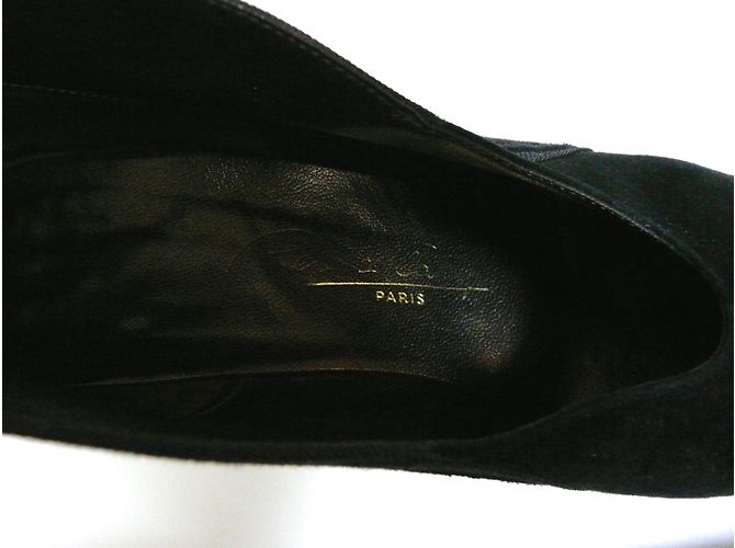 Autre Marque Décolleté René Caty in scamosciato e grosgrain neri Nero - vista 7