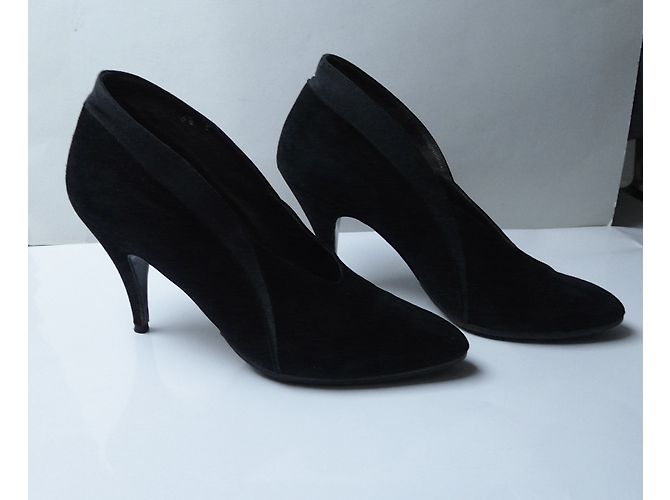 Autre Marque Décolleté René Caty in scamosciato e grosgrain neri Nero - vista 8