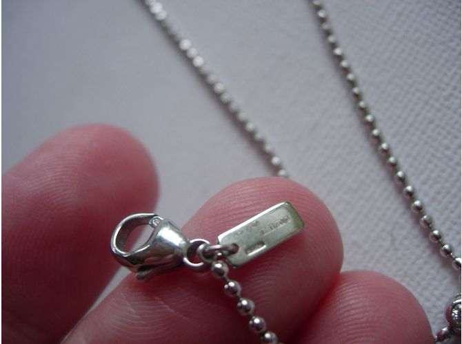 Collana con pendente Gucci G in oro bianco e diamante Argento - vista 6
