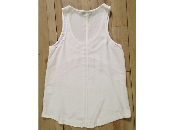 Top Sandro de seda e viscose branco e creme Carne - vista 2