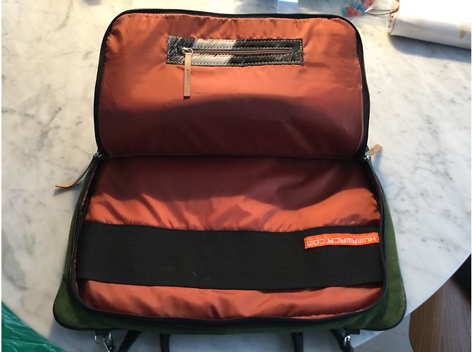 Autre Marque Borsa da viaggio in scamosciato verde - vista 3