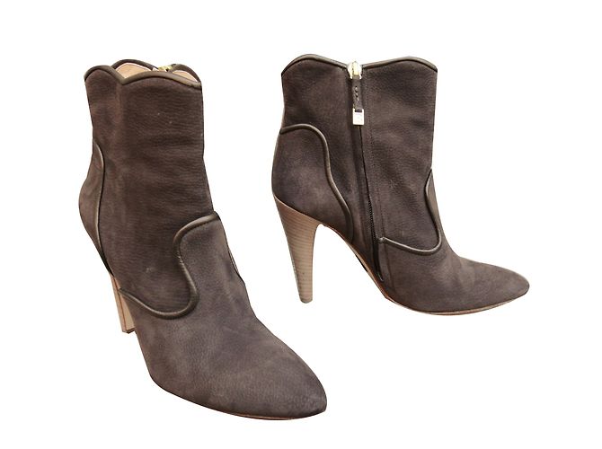 Botines Bally Marrones De Piel de Ciervo Castaño - vista 2
