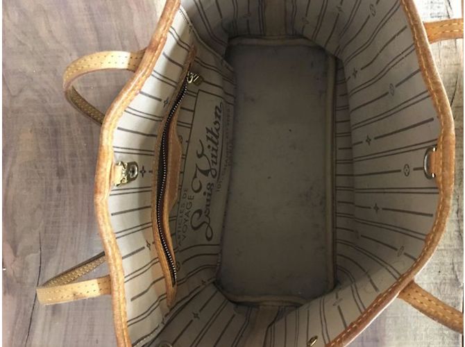 Neverfull Louis Vuitton Bolsos de mano Marrón claro Marrón oscuro - vista 5