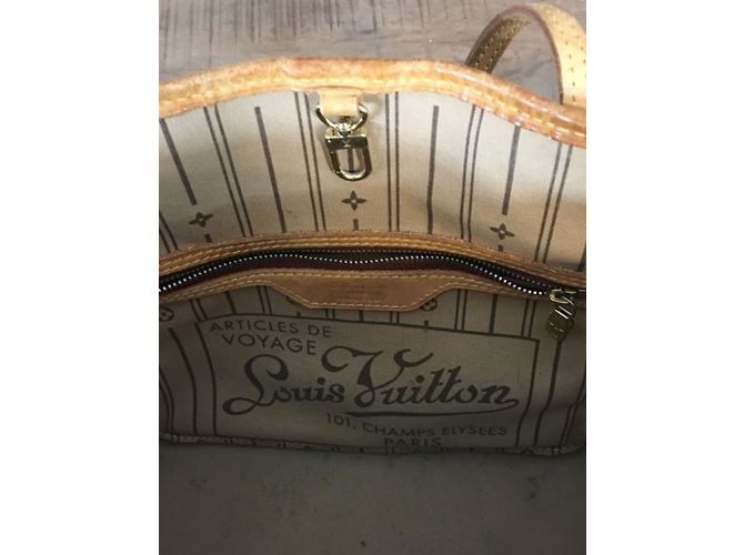 Neverfull Louis Vuitton Bolsos de mano Marrón claro Marrón oscuro - vista 8