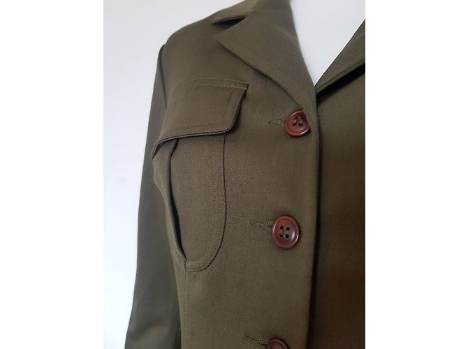 Plein Sud Wolljacke Grün Khaki - Ansicht 5