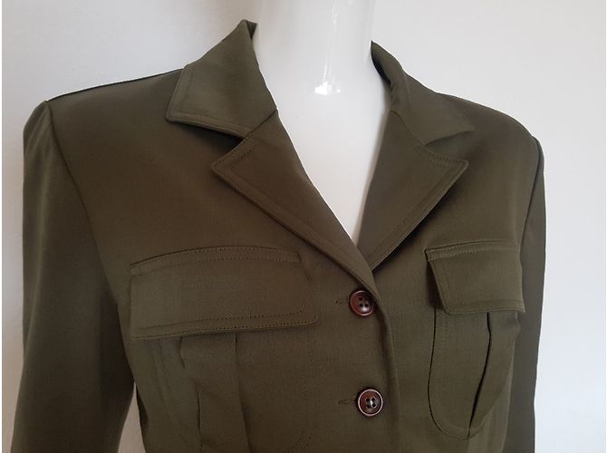 Plein Sud Wolljacke Grün Khaki - Ansicht 6