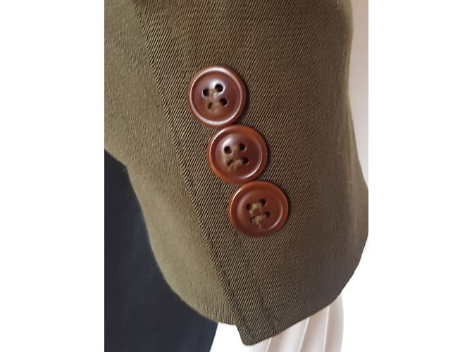 Plein Sud Wolljacke Grün Khaki - Ansicht 7